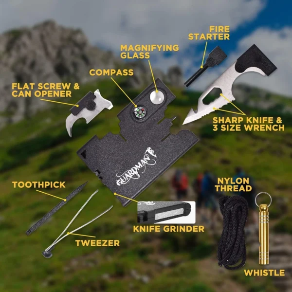 18 in 1 survival multipurpose wallet – dg edition