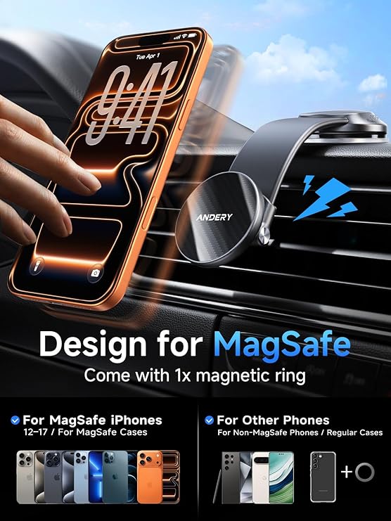 title:anderymagneticcarphoneholder formagsafe–360° adjustablestrongdashboardmount forsmartphones title:anderymagneticcarphoneholder formagsafe–360° adjustablestrongdashboardmount forsmartphones