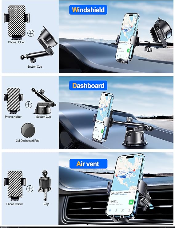 qifutandashboardcarphoneholder– adjustablewindshield&airventmount for smartphones qifutandashboardcarphoneholder– adjustablewindshield&airventmount for smartphones