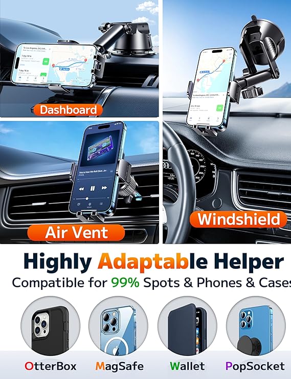 qifutandashboardcarphoneholder– adjustablewindshield&airventmount for smartphones qifutandashboardcarphoneholder– adjustablewindshield&airventmount for smartphones