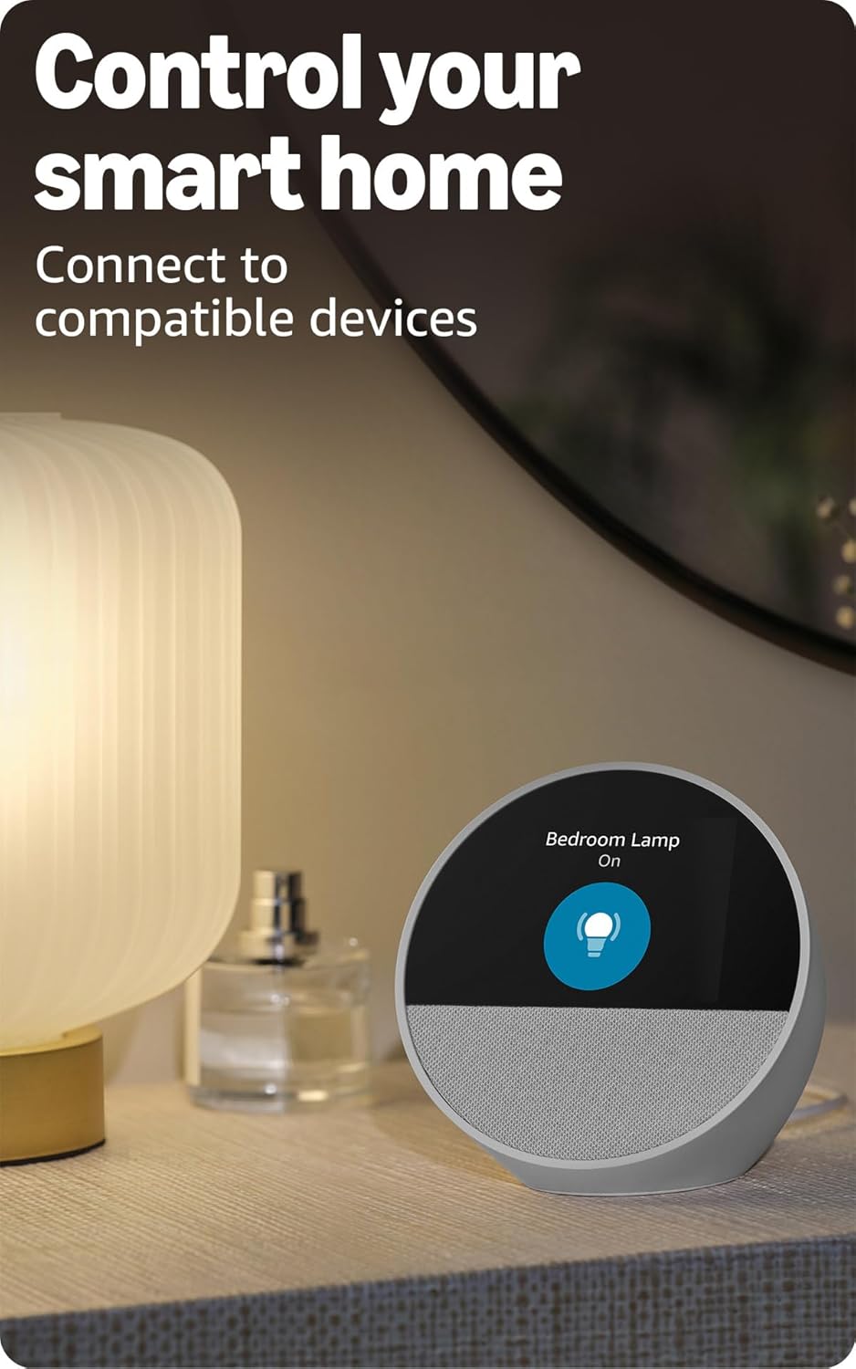 amazon echo spot smart alarm clock with alexa – black amazon echo spot smart alarm clock with alexa – black